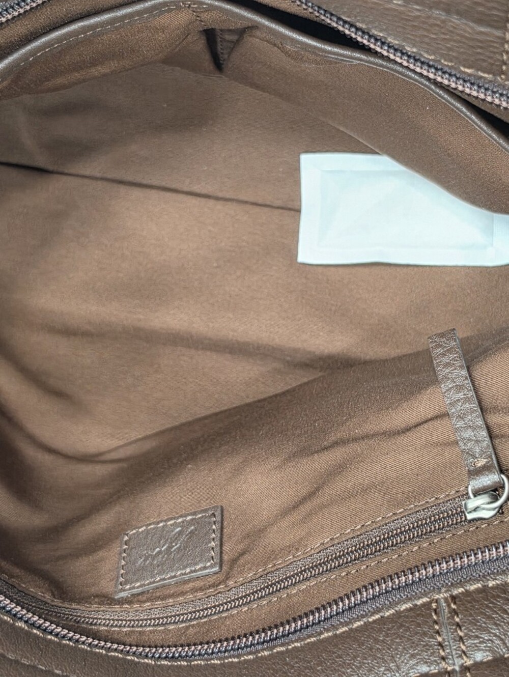 NWT J. Jill Dark Brown Pebble Leather Tote Shoulder Bag Satchel Top Zip - Picture 15 of 16